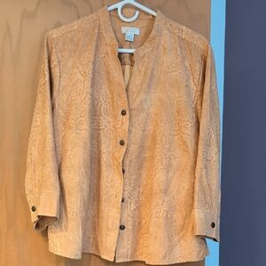 Christopher & Banks Embossed Tan Jacket